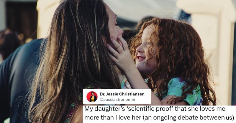 Kid shows adorable 'scientific proof' that she loves her mom more and it's 'incredibly impressive' - Vimarsana News
